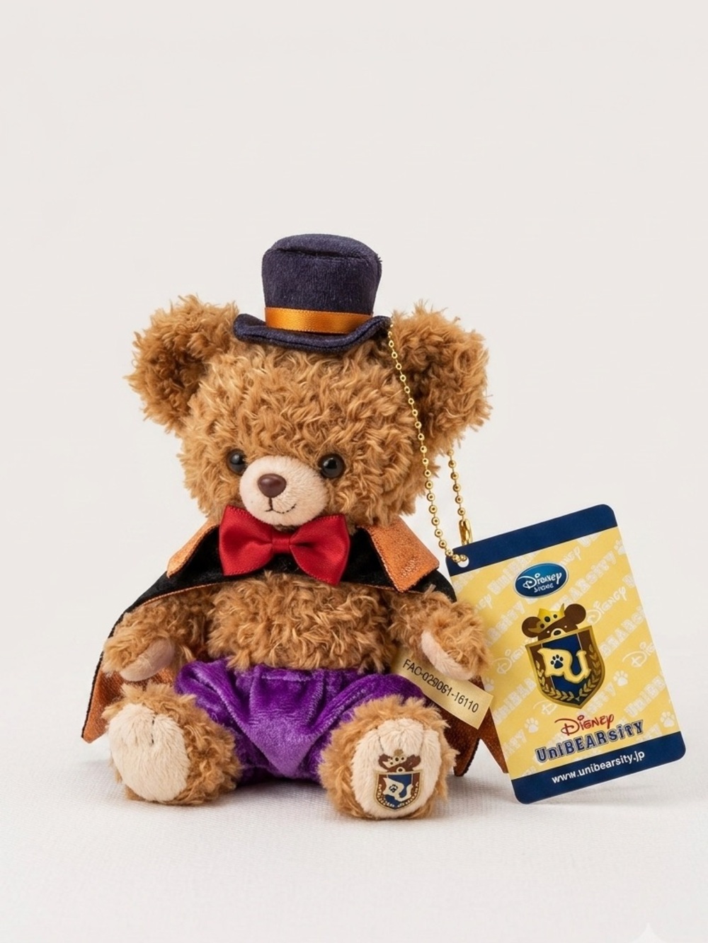 Tokyo Disney Store Japan UniBEARsity Duffy Halloween Vampire Plush Keychain Pin